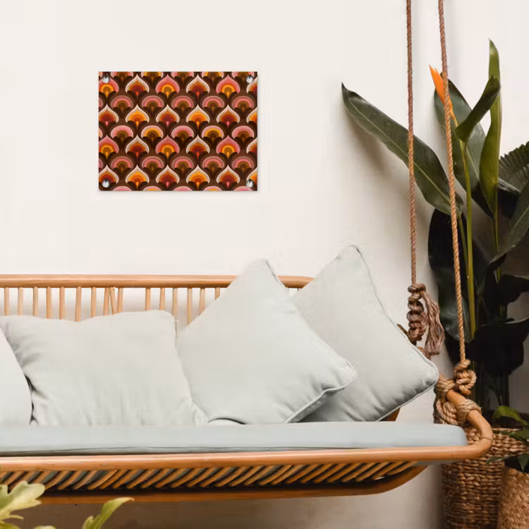 Patroon - Retro - Kleurrijk tuinposter los doek klein 239 -sfeer7