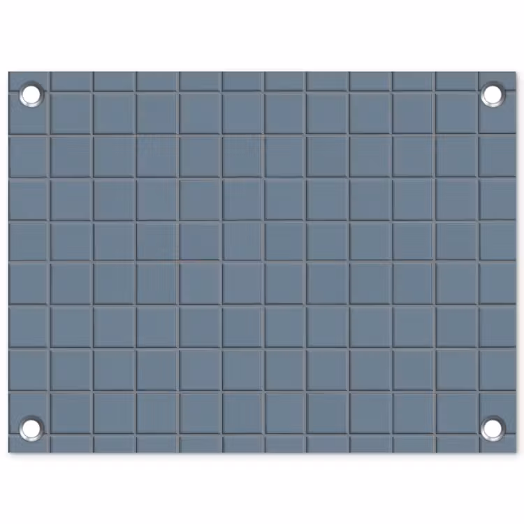 Patroon - Tegel - Blauwgrijs tuinposter los doek klein 239 -3d