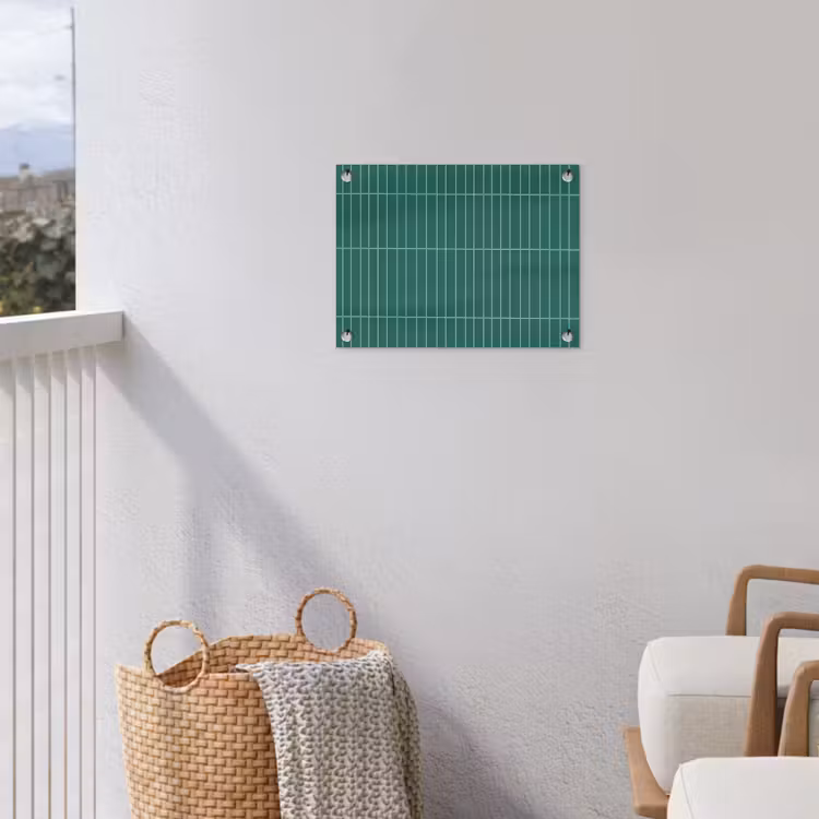 Patroon - Tegel - Saliegroen tuinposter los doek klein 239 -sfeer8