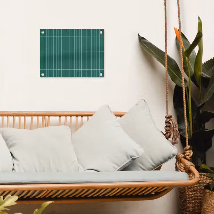 Patroon - Tegel - Saliegroen tuinposter los doek klein 239 -sfeer7