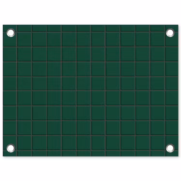 Patroon - Tegels - Dennen - Groen tuinposter los doek klein 239 -3d