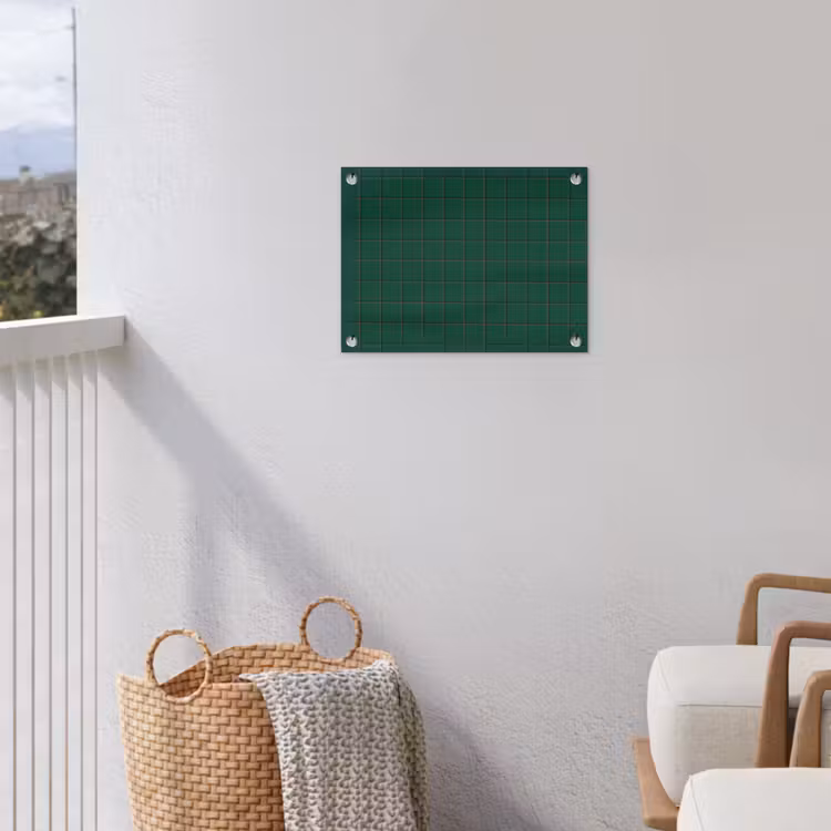 Patroon - Tegels - Dennen - Groen tuinposter los doek klein 239 -sfeer8