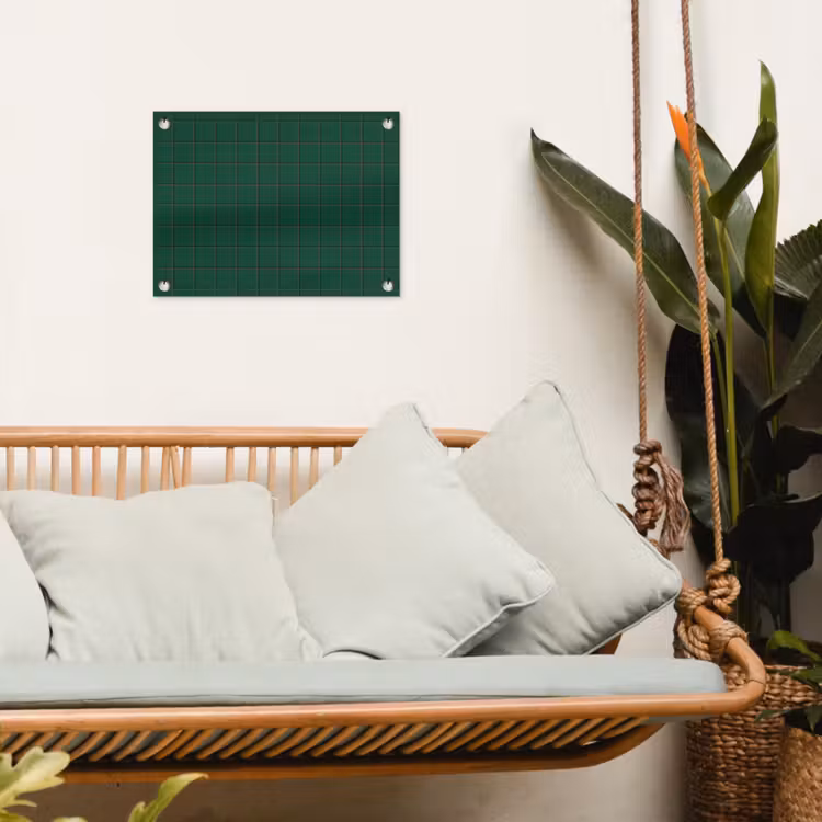 Patroon - Tegels - Dennen - Groen tuinposter los doek klein 239 -sfeer7