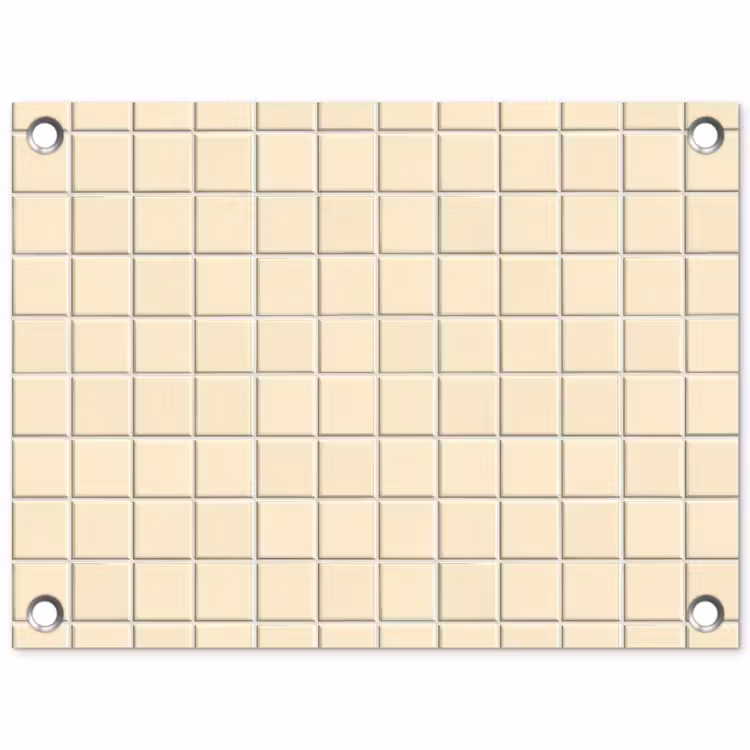 Patroon - Tegels - Gebroken - Wit tuinposter los doek klein 239 -3d