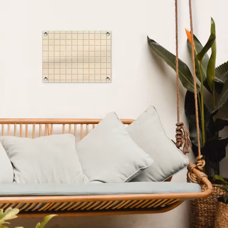 Patroon - Tegels - Gebroken - Wit tuinposter los doek klein 239 -sfeer7