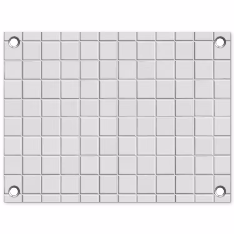 Patroon - Tegels - Grijs - Wit tuinposter los doek klein 239 -3d