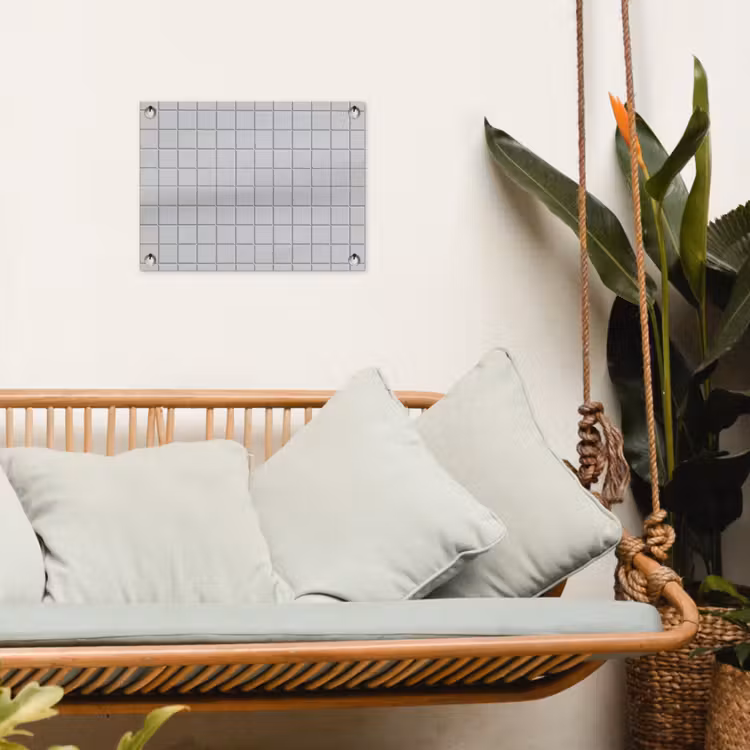 Patroon - Tegels - Licht - Grijs tuinposter los doek klein 239 -sfeer7