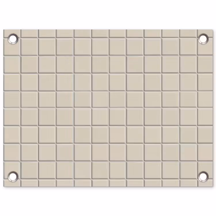 Patroon - Tegels - Taupe tuinposter los doek klein 239 -3d