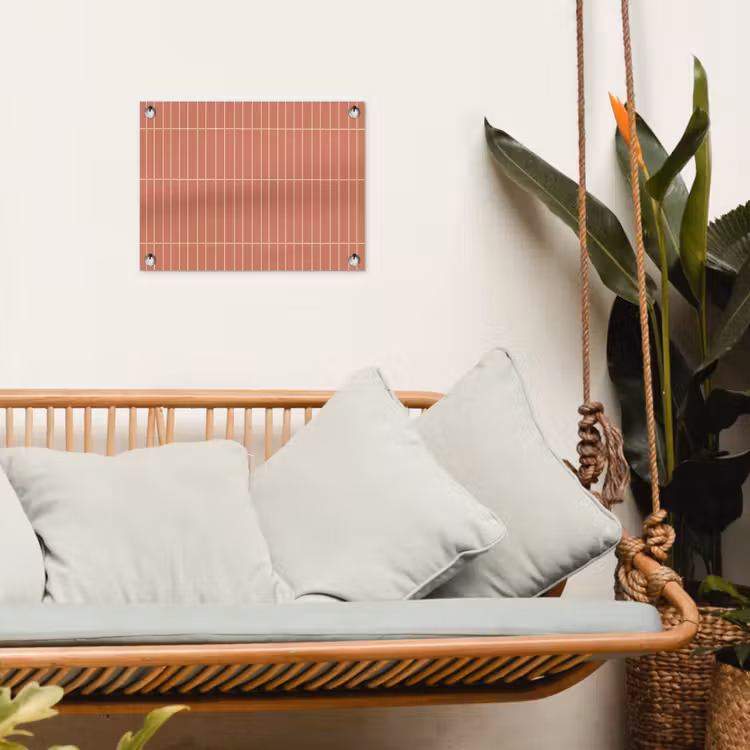 Patroon - Tegels - Terracotta tuinposter los doek klein 239 -sfeer7