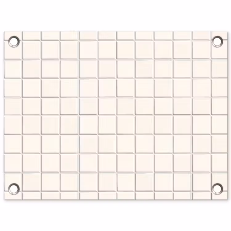 Patroon - Tegels - Wit tuinposter los doek klein 239 -3d