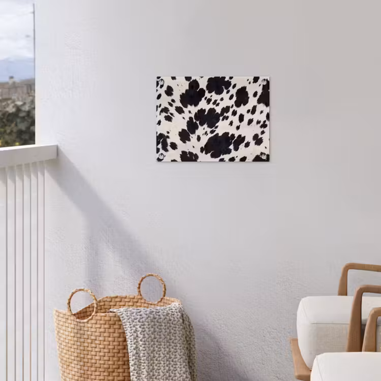 Patroon - Vacht - Zwart - Wit tuinposter los doek klein -sfeer8