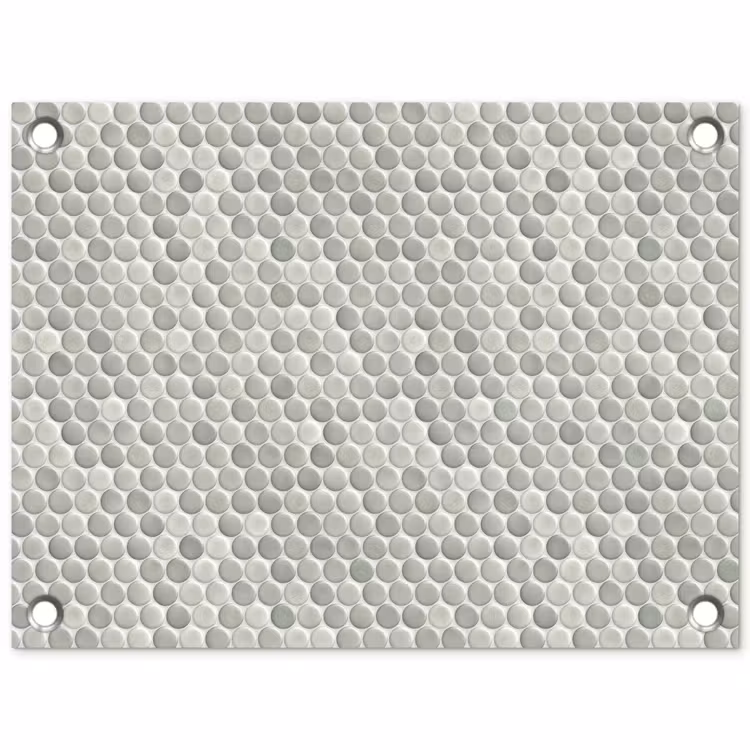 Penny - Mozaïek - Lichtgrijs tuinposter los doek klein 239 -3d