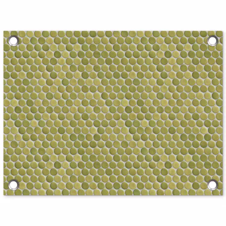 Penny - Mozaïek - Olijfgroen tuinposter los doek klein 239 -3d