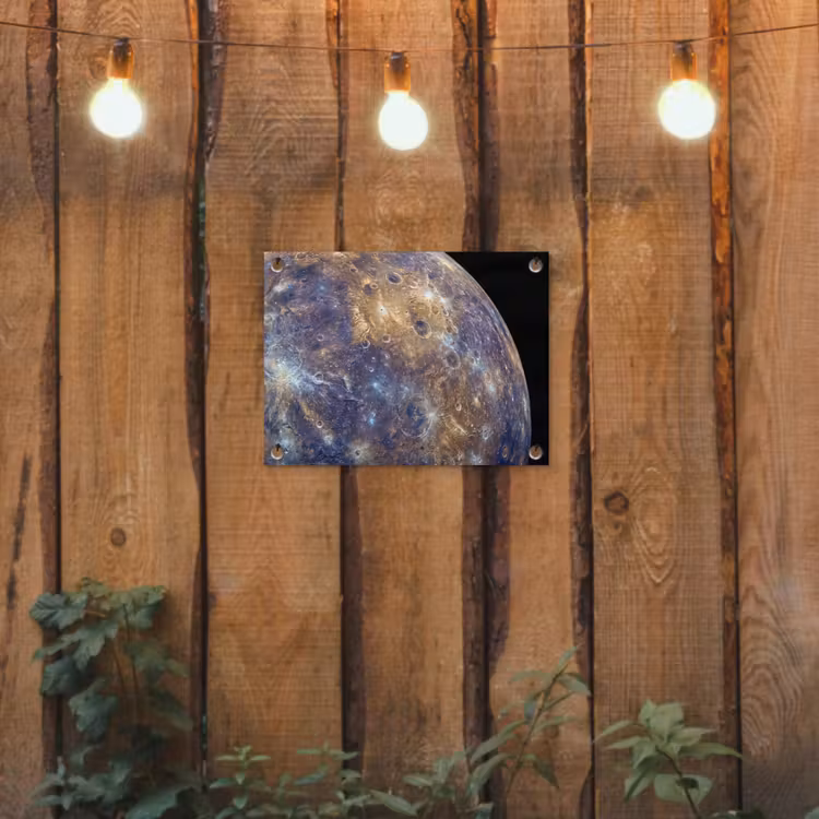 Tuinposter - Planeet - Kraters - Ruimte - Planeet - Kraters - Ruimte tuinposter los doek klein