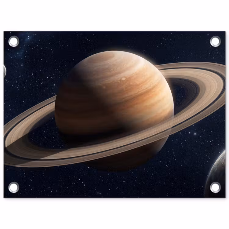 Planeten - Saturnus - Ruimte tuinposter los doek klein -3d