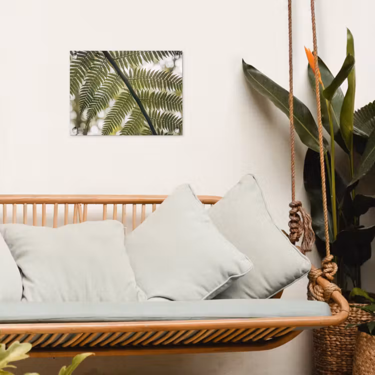 Plant - Blad - Natuur - Groen - Detail tuinposter los doek klein -sfeer7