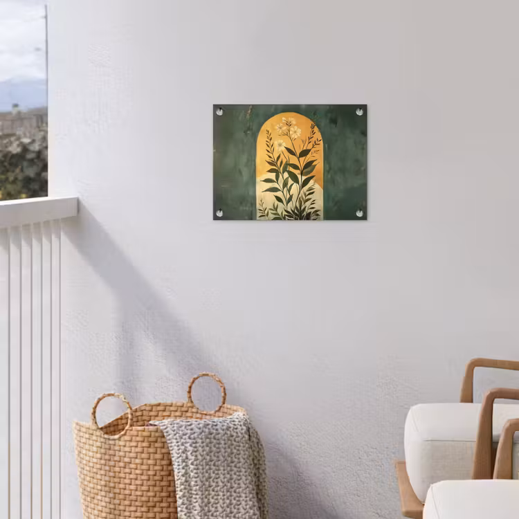 Plant - Bloemen - Wit tuinposter los doek klein -sfeer8