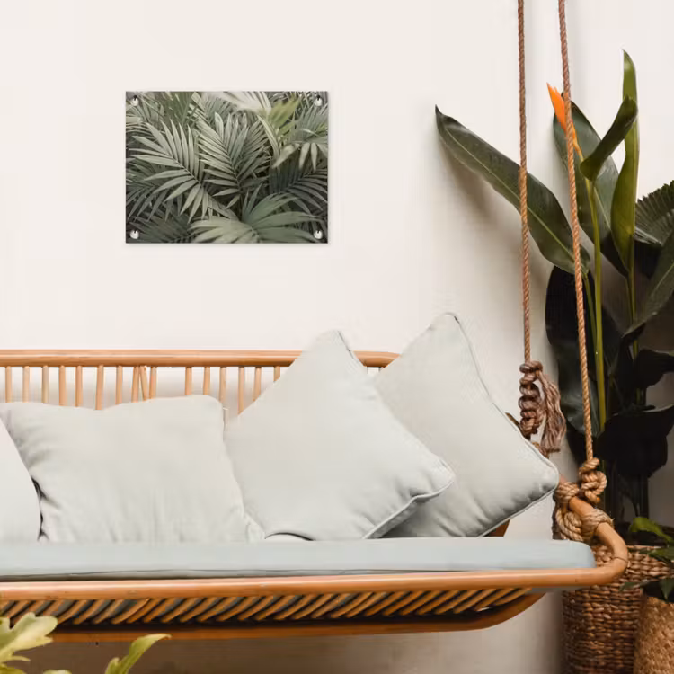 Plant - Palmbladeren - Natuur - Groen tuinposter los doek klein -sfeer7