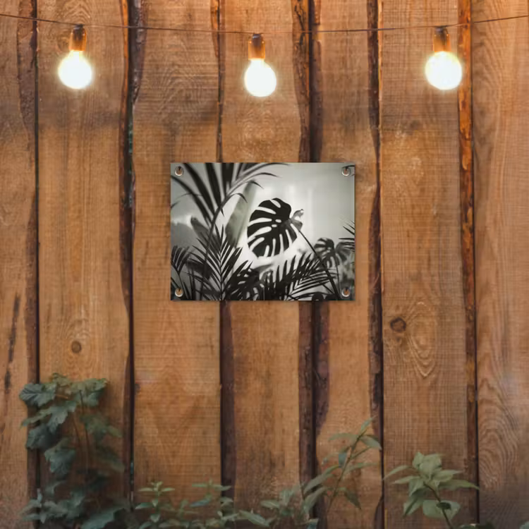 Planten - Bladeren - Natuur - Minimalistisch - Groen tuinposter los doek klein -sfeer1