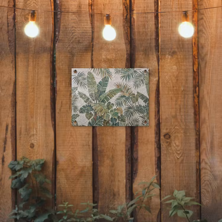 Planten - Tropisch - Mozaïek - Natuur - Groen tuinposter los doek klein -sfeer1