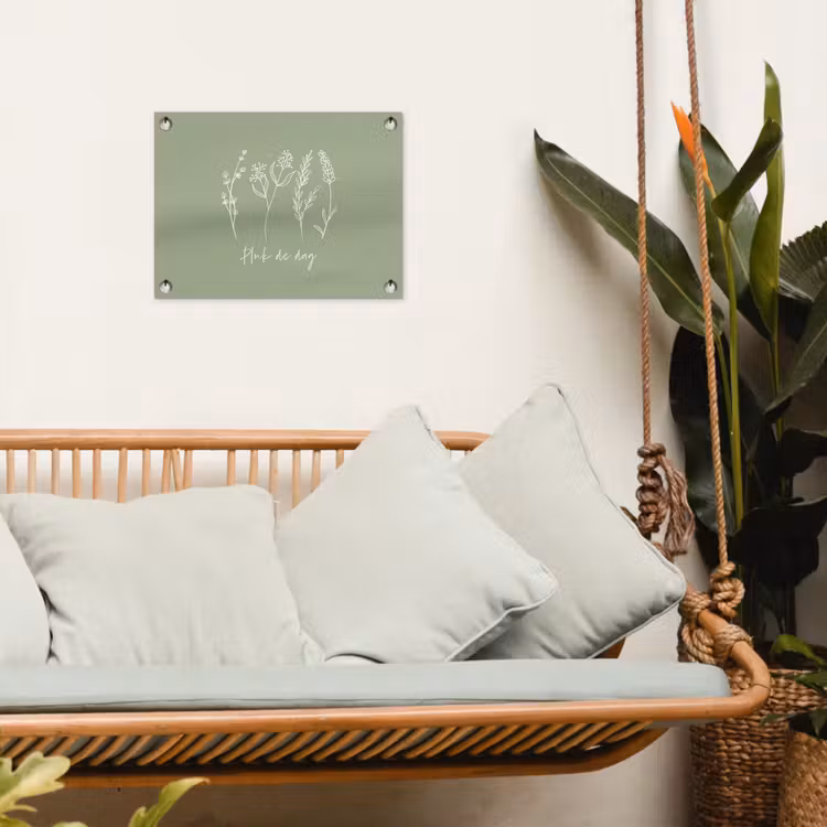 Pluk de Dag tuinposter los doek klein -sfeer7