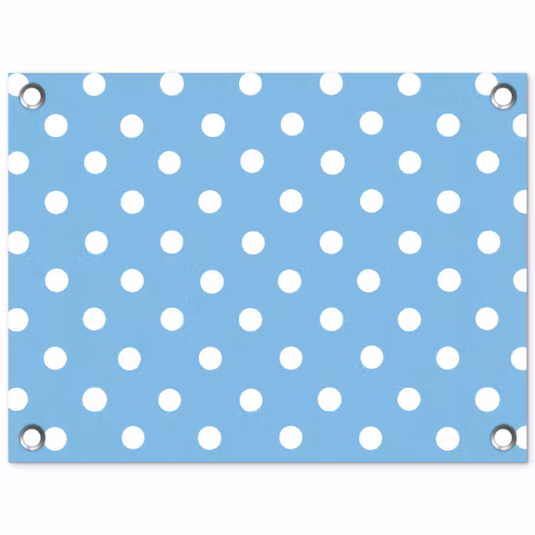 Polka - Dots - Blauw tuinposter los doek klein 239 -3d