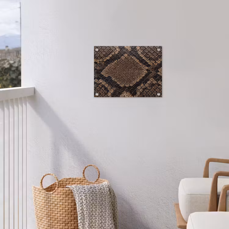Python - Schubben - Brons tuinposter los doek klein -sfeer8