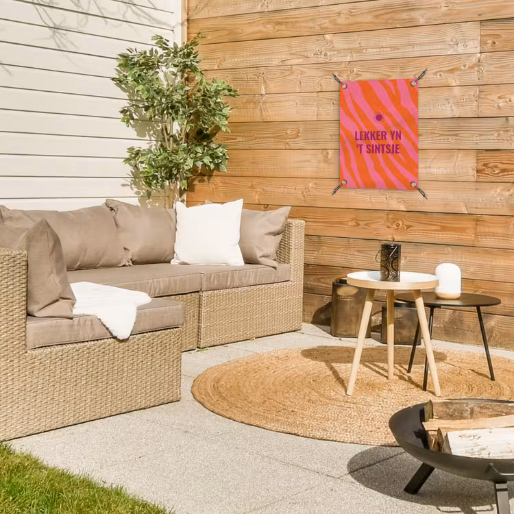 Quote - Zomer - Roze tuinposter los doek klein -sfeer4