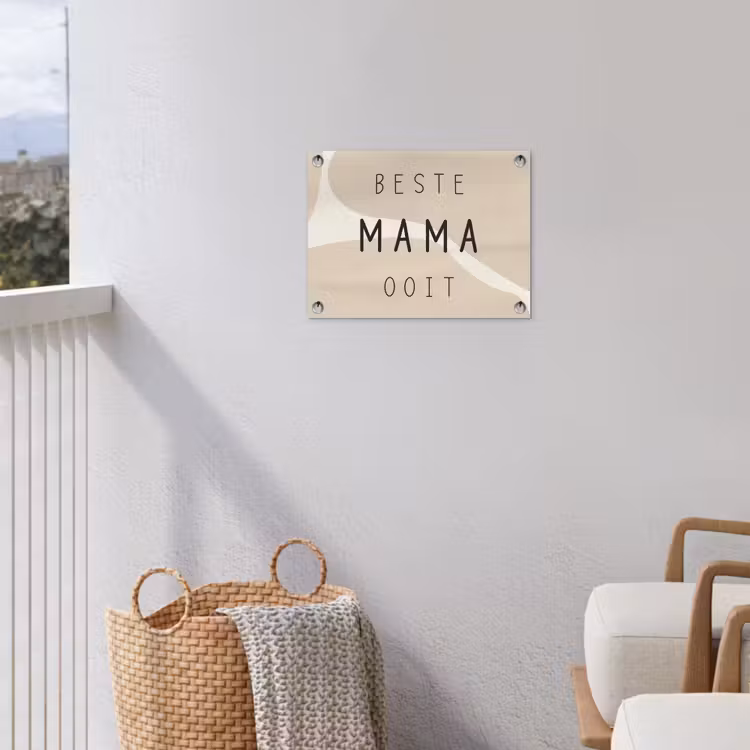 Quotes - Beste mama ooit - Mama - Spreuken tuinposter los doek klein -sfeer8