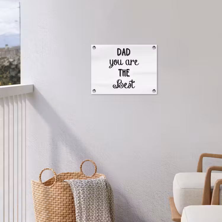Quotes - Dad you are the best - Spreuken - Papa tuinposter los doek klein -sfeer8