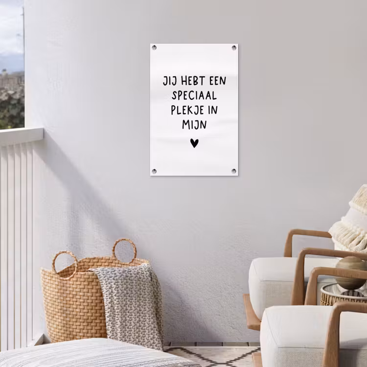 Quotes - Een speciaal plekje in mijn hart - Spreuken tuinposter los doek klein -sfeer8