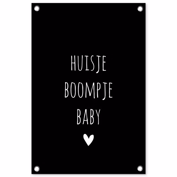 Quotes - Huisje boompje baby - Spreuken tuinposter los doek klein -3d
