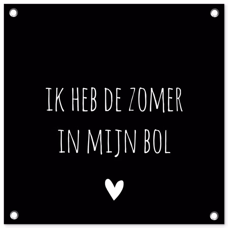 Quotes - Ik heb de zomer in mijn bol - André Hazes - Spreuken tuinposter los doek klein -3d