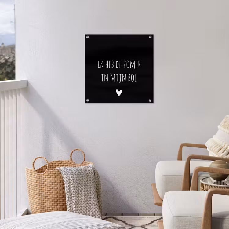 Quotes - Ik heb de zomer in mijn bol - André Hazes - Spreuken tuinposter los doek klein -sfeer8