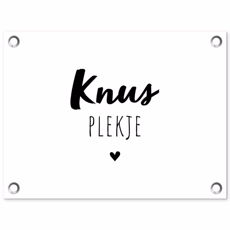 Quotes - Knus plekje - Tuin - Tekst tuinposter los doek klein -3d