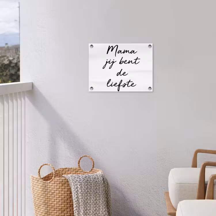 Quotes - Mama jij bent de liefste - Moeder - Spreuken tuinposter los doek klein -sfeer8