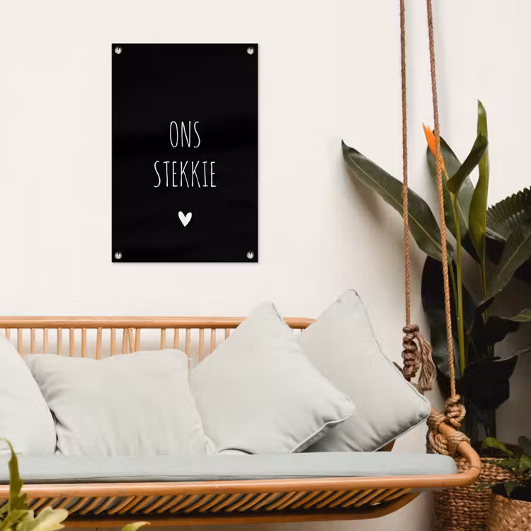 Quotes - Ons stekkie - Spreuken tuinposter los doek klein -sfeer7