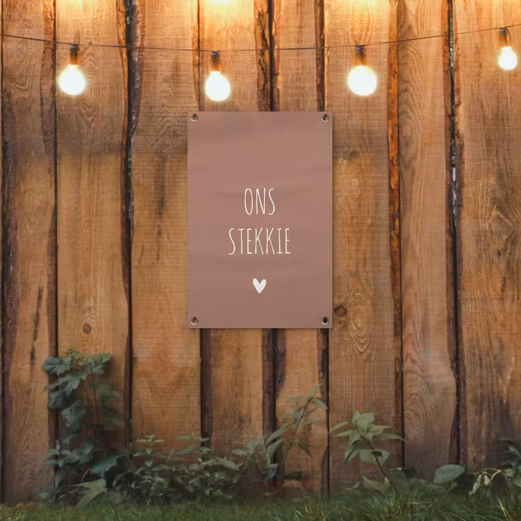Quotes - Ons stekkie - Spreuken tuinposter los doek klein -sfeer1