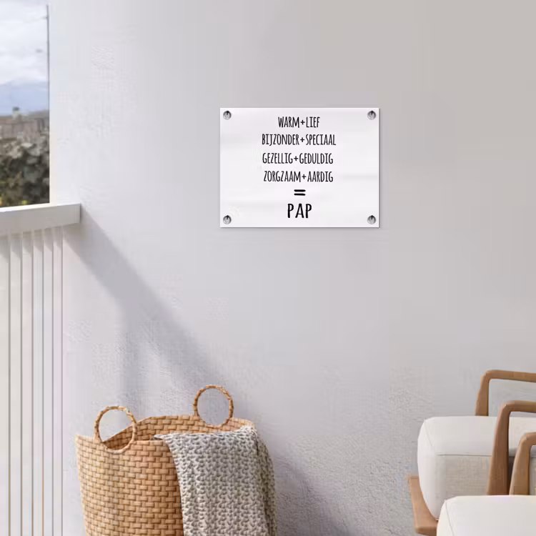 Quotes - Pap definitie - Spreuken - Vader tuinposter los doek klein -sfeer8
