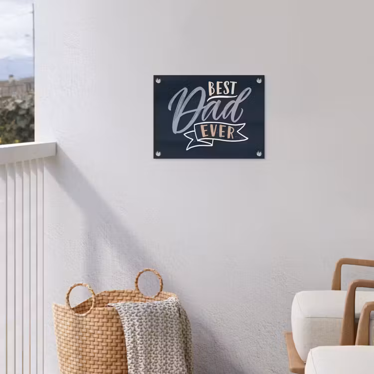 Quotes - Papa - Best dad ever - Spreuken tuinposter los doek klein -sfeer8