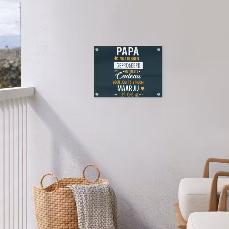Quotes - Papa - Spreuken - Papa jij hebt ons al tuinposter los doek klein -sfeer8