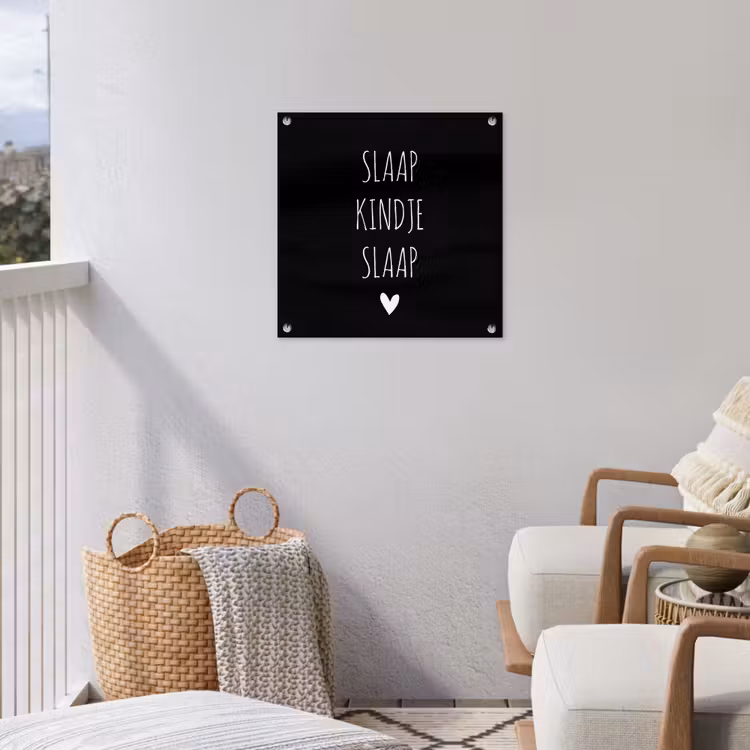 Quotes - Slaap kindje slaap - Spreuken tuinposter los doek klein -sfeer8