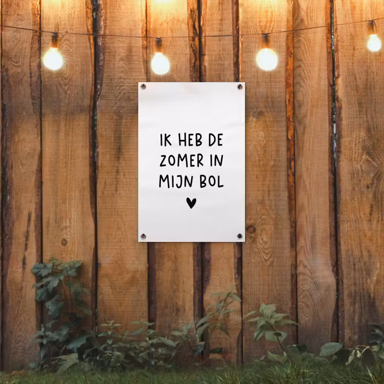 Quotes - Spreuken - André Hazes - Ik heb de zomer in mijn bol tuinposter los doek klein -sfeer1