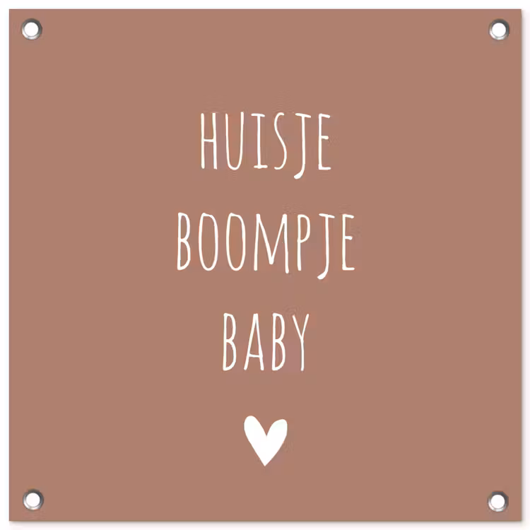 Quotes - Spreuken - Huisje boompje beestje tuinposter los doek klein -3d