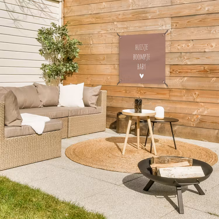 Quotes - Spreuken - Huisje boompje beestje tuinposter los doek klein -sfeer4