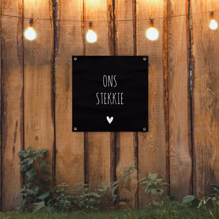 Quotes - Stekkie - Ons stekkie tuinposter los doek klein -sfeer1