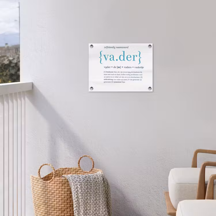 Quotes - Vader definitie - Spreuken - Woordenboek tuinposter los doek klein -sfeer8