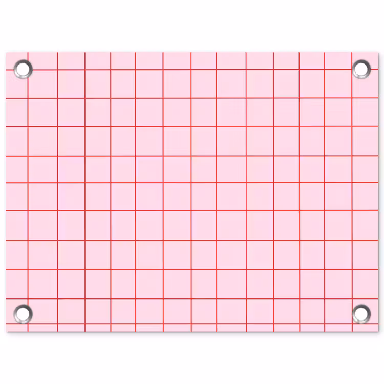 Raster - Patroon - Roze tuinposter los doek klein 239 -3d