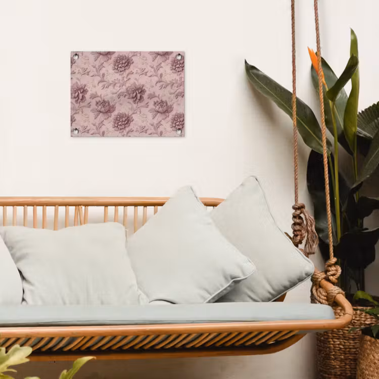 Reliëf - Pioenrozen - Roze tuinposter los doek klein 239 -sfeer7