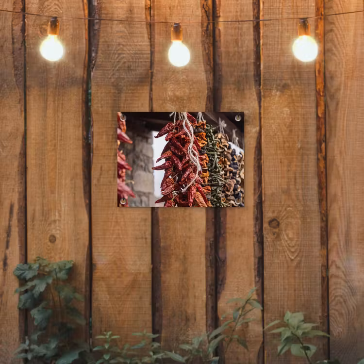 Tuinposter - Rode pepers - Eten - Rode pepers - Eten tuinposter los doek klein